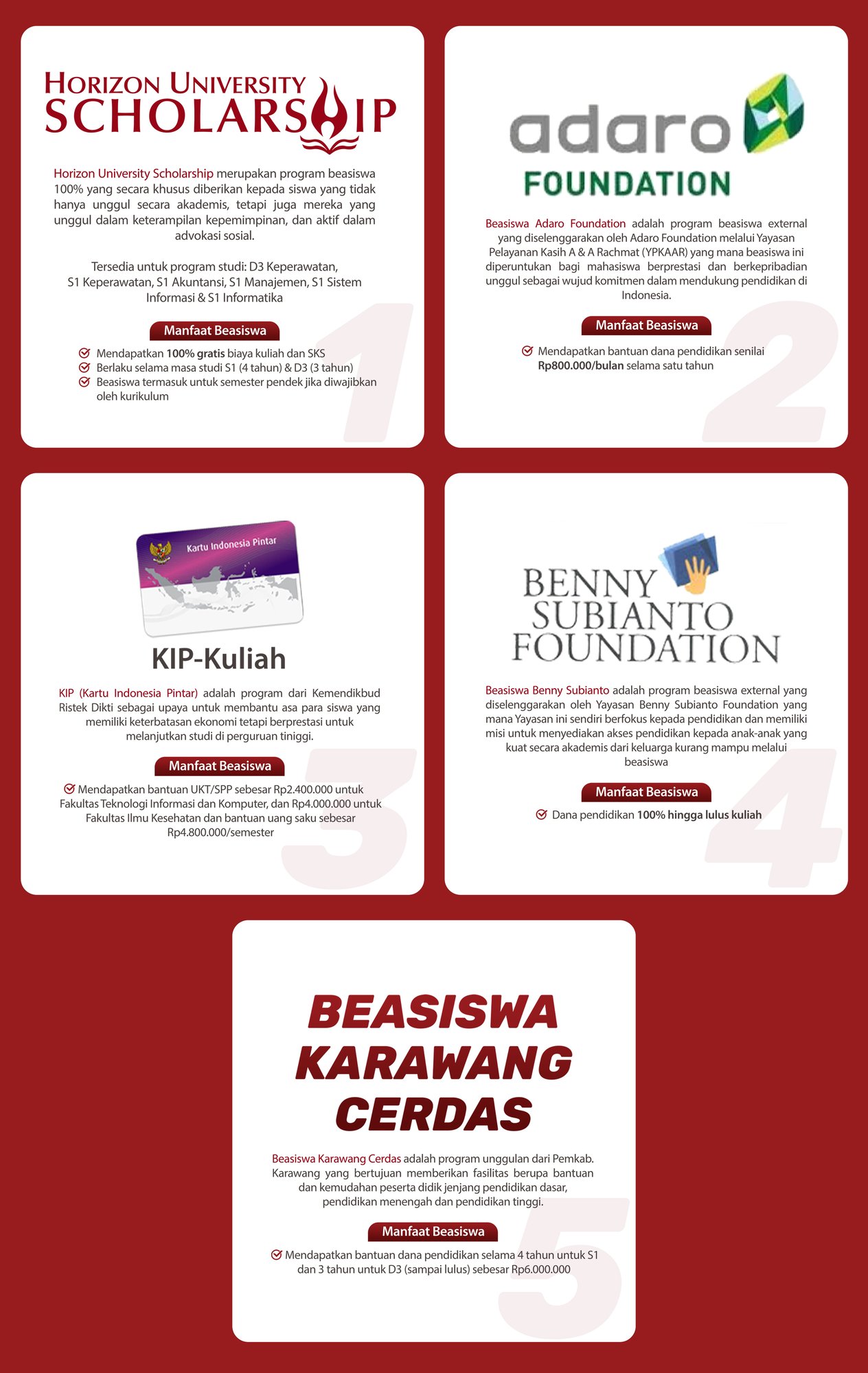 Pilihan Beasiswa Lainnya Pilihan Beasiswa Lainnya